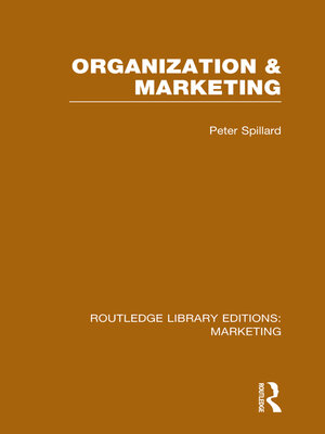 cover image of Organization and Marketing (RLE Marketing)